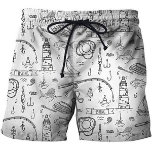 Fish 3 d printing Mens Swim Shorts Surf Wear Board Shorts 2018 Summer Swimsuit Boardshorts Trunks Short size s-6xl
