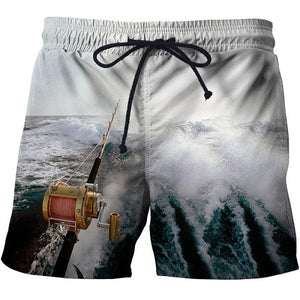 Fish 3 d printing Mens Swim Shorts Surf Wear Board Shorts 2018 Summer Swimsuit Boardshorts Trunks Short size s-6xl
