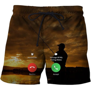 Fish 3 d printing Mens Swim Shorts Surf Wear Board Shorts 2018 Summer Swimsuit Boardshorts Trunks Short size s-6xl