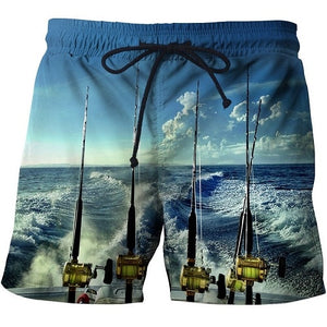 Fish 3 d printing Mens Swim Shorts Surf Wear Board Shorts 2018 Summer Swimsuit Boardshorts Trunks Short size s-6xl