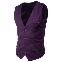 Load image into Gallery viewer, 9 Color Men's Business Casual Slim Vests Fashion Men Solid Color Single Buttons Vests Fit Male Suit For Men Spring Autumn S-6XL