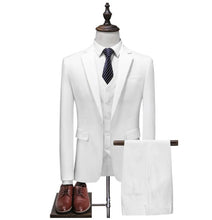 Load image into Gallery viewer, White Men's Formal Custom Suits Wedding Tuxedo Casual Men Business Latest Suits Fashion Dinner Prom 3 Pieces Blazer Vest Pants