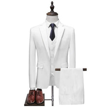 Load image into Gallery viewer, White Men's Formal Custom Suits Wedding Tuxedo Casual Men Business Latest Suits Fashion Dinner Prom 3 Pieces Blazer Vest Pants