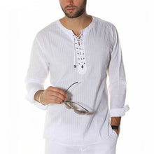Load image into Gallery viewer, MoneRffi Plus Size S-3XL Men Casual Shirts Long Sleeve Solid  Up Tunic Tops Men  Slim Male Blouse Chemise 2019 Autumn